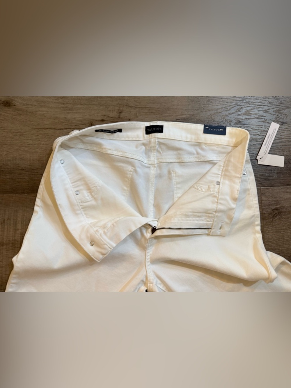 Talbots ππ White Straight Crop Jean Size 12 - Picture 13 of 16